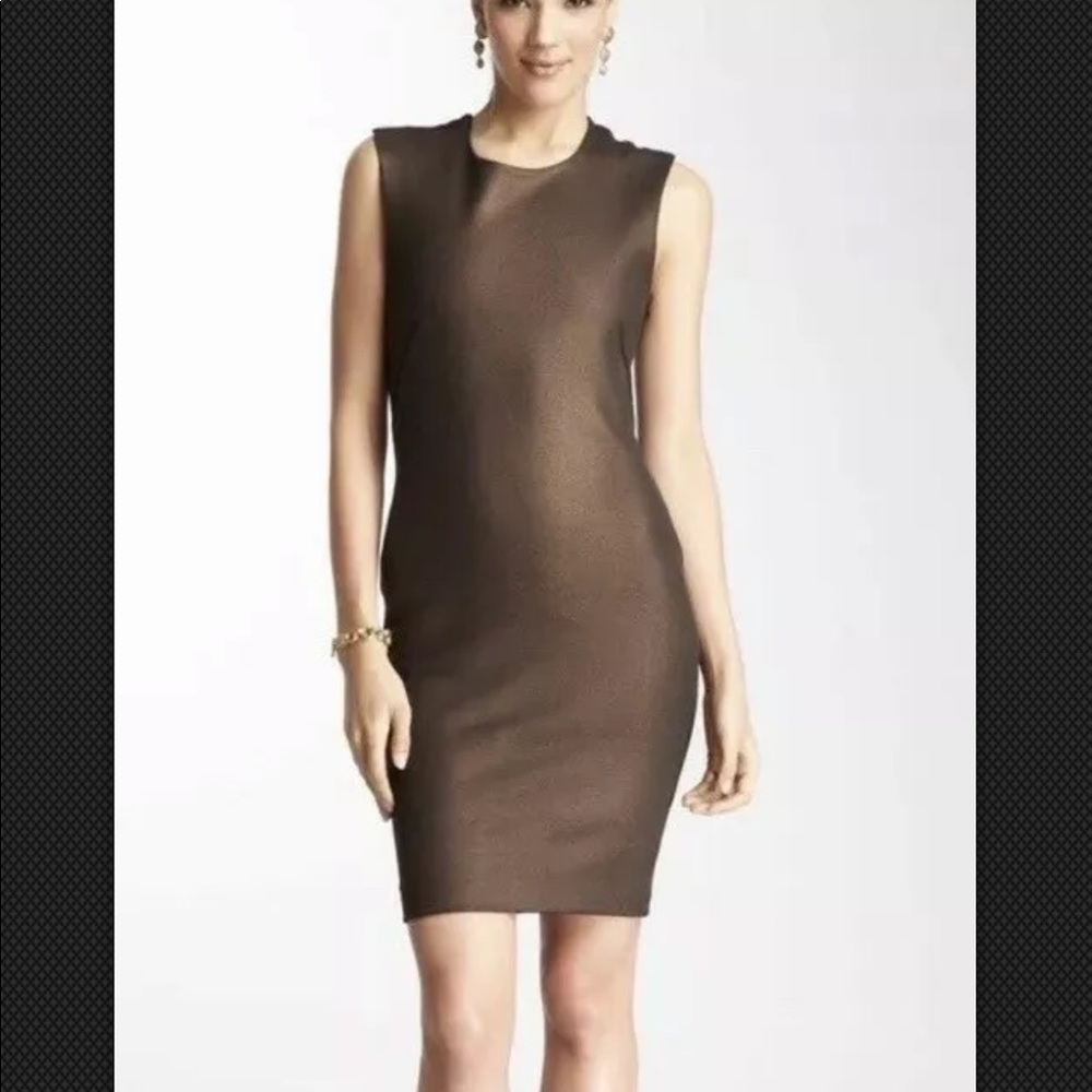 Anna Catherine Metallic Crisscross Back Dress